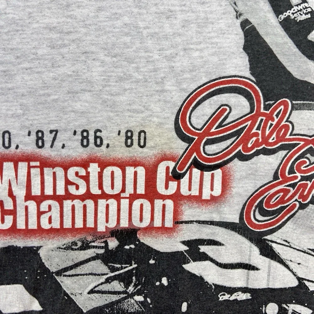 Dale Earnhardt Shirt Mens XL Winner's Circle Nascar Y2k 90s Gray‎ Cotton Vintage